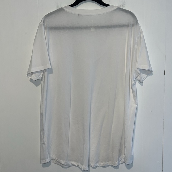 American Tall Men’s Short Sleeve White V-neck T-shirt  Z9* - Picture 2 of 5